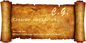 Czeiner Gellért névjegykártya